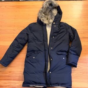 J crew kids navy down parka